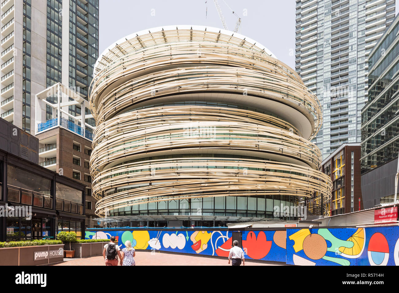 L'échange à Sydney, un nouveau bâtiment municipal conçu par Kengo Kuma et associés Banque D'Images