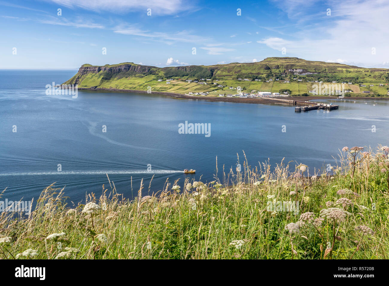 Le port ferry Uig, Isle of Skye, Hébrides intérieures, Ecosse, Royaume-Uni Banque D'Images