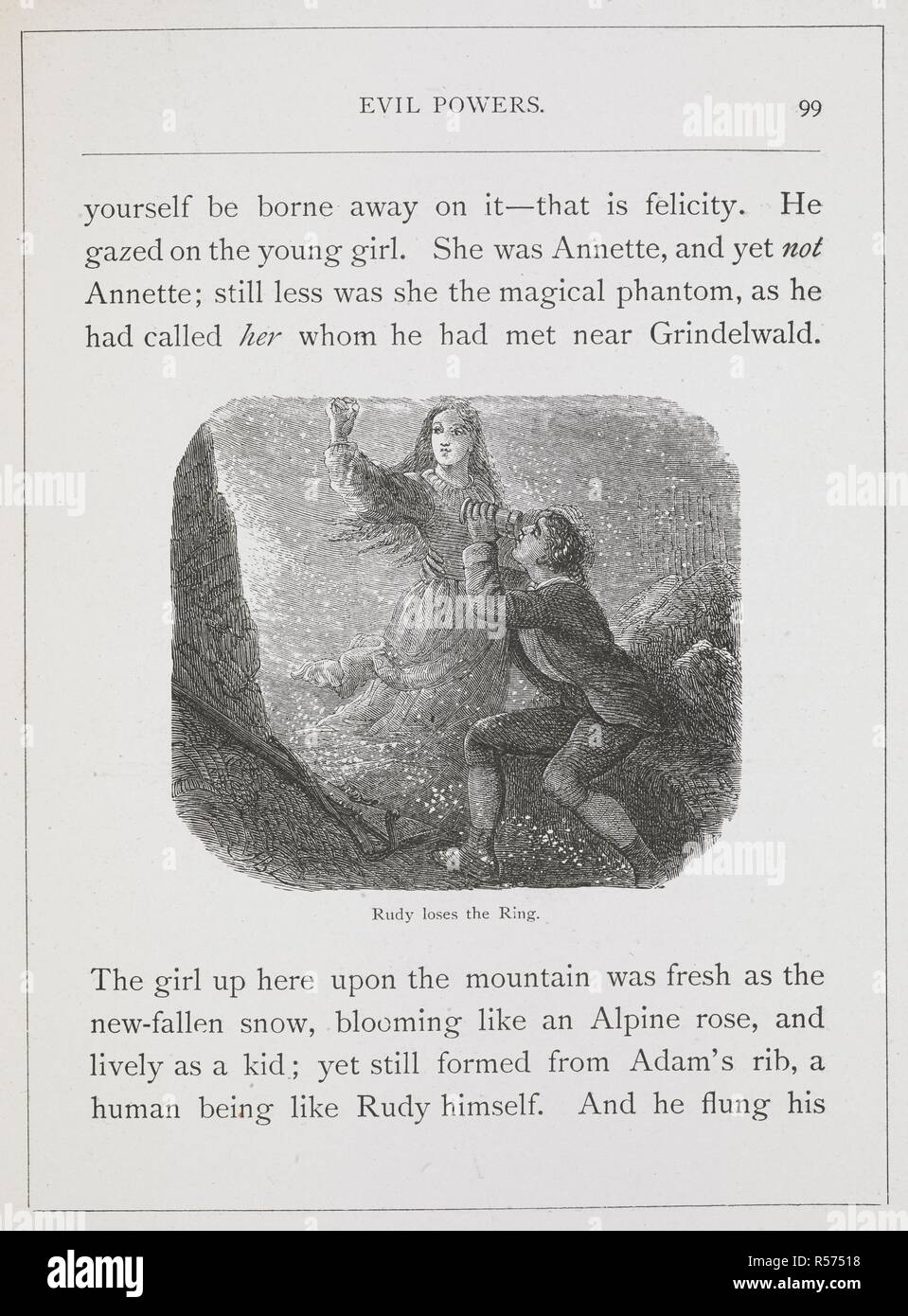 Rudy perd l'anneau.'. Le Ice-Maidens, et autres histoires ... ... Traduit  par Mme Bushby. Avec des dessins de Zwecker ... Nouvelle édition. Londres :  Griffith et Farran, 1875. Source : 12803.h.28, page