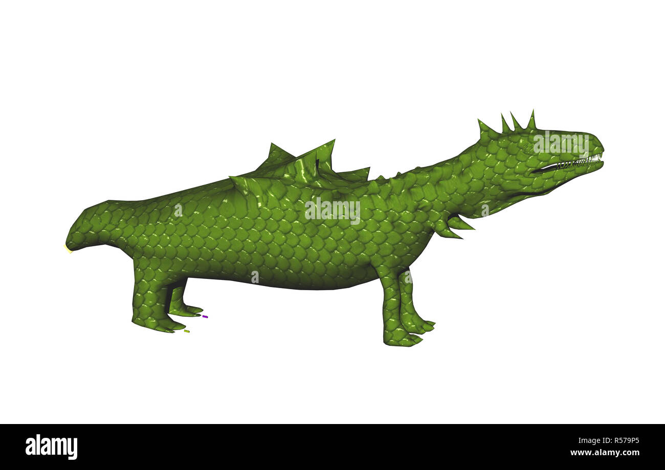 Cartoon isolés crocodile Banque D'Images