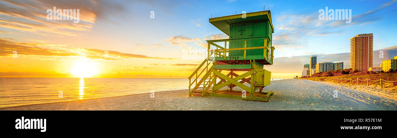Miami South Beach sunrise Banque D'Images