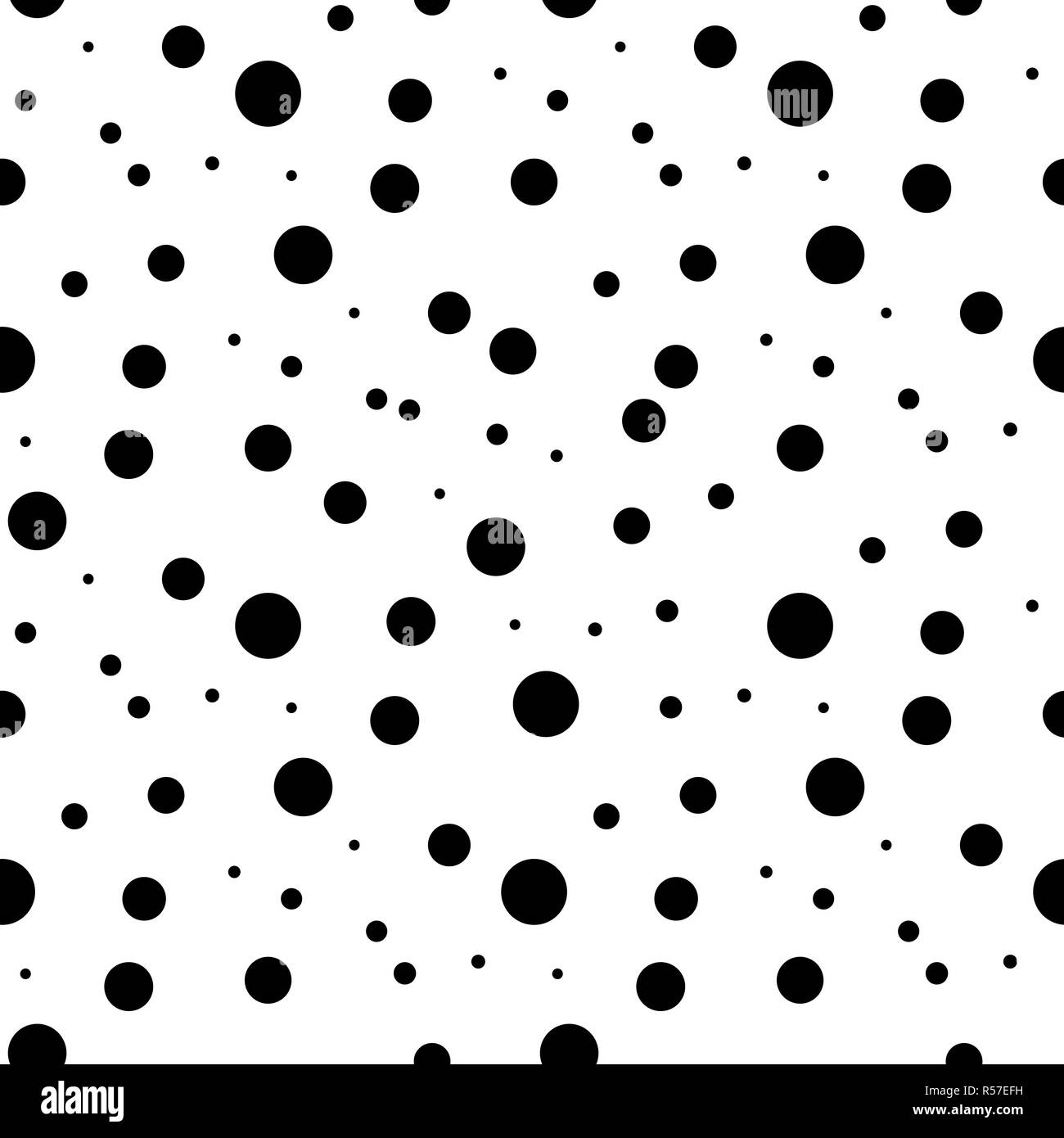 Un motif à pois. Points noirs sur fond blanc. Illustration vecteur eps10. Illustration de Vecteur