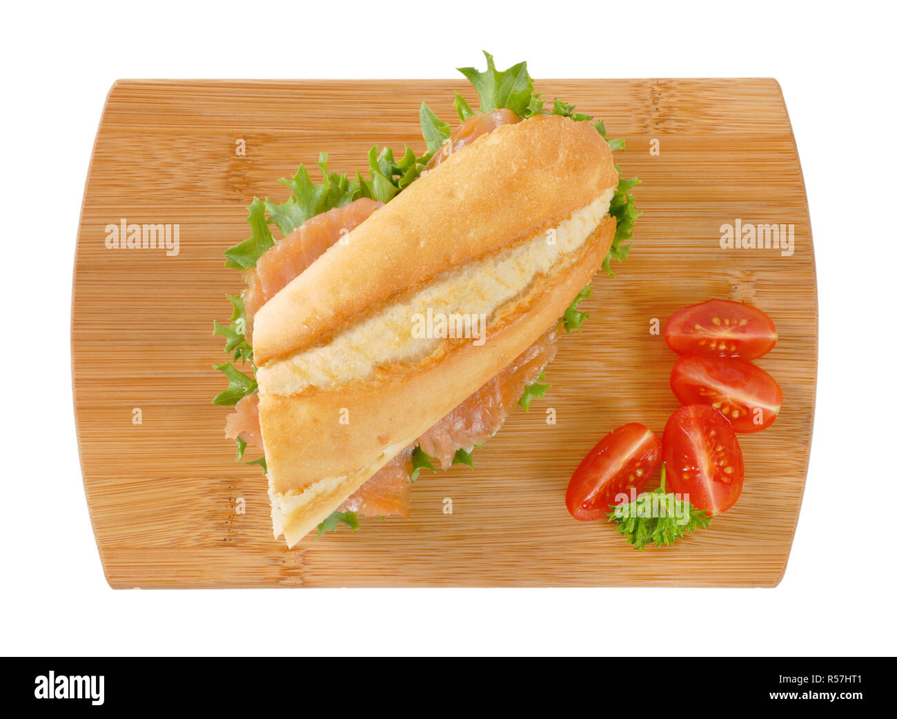 Avec du saumon fumé sandwich Banque D'Images