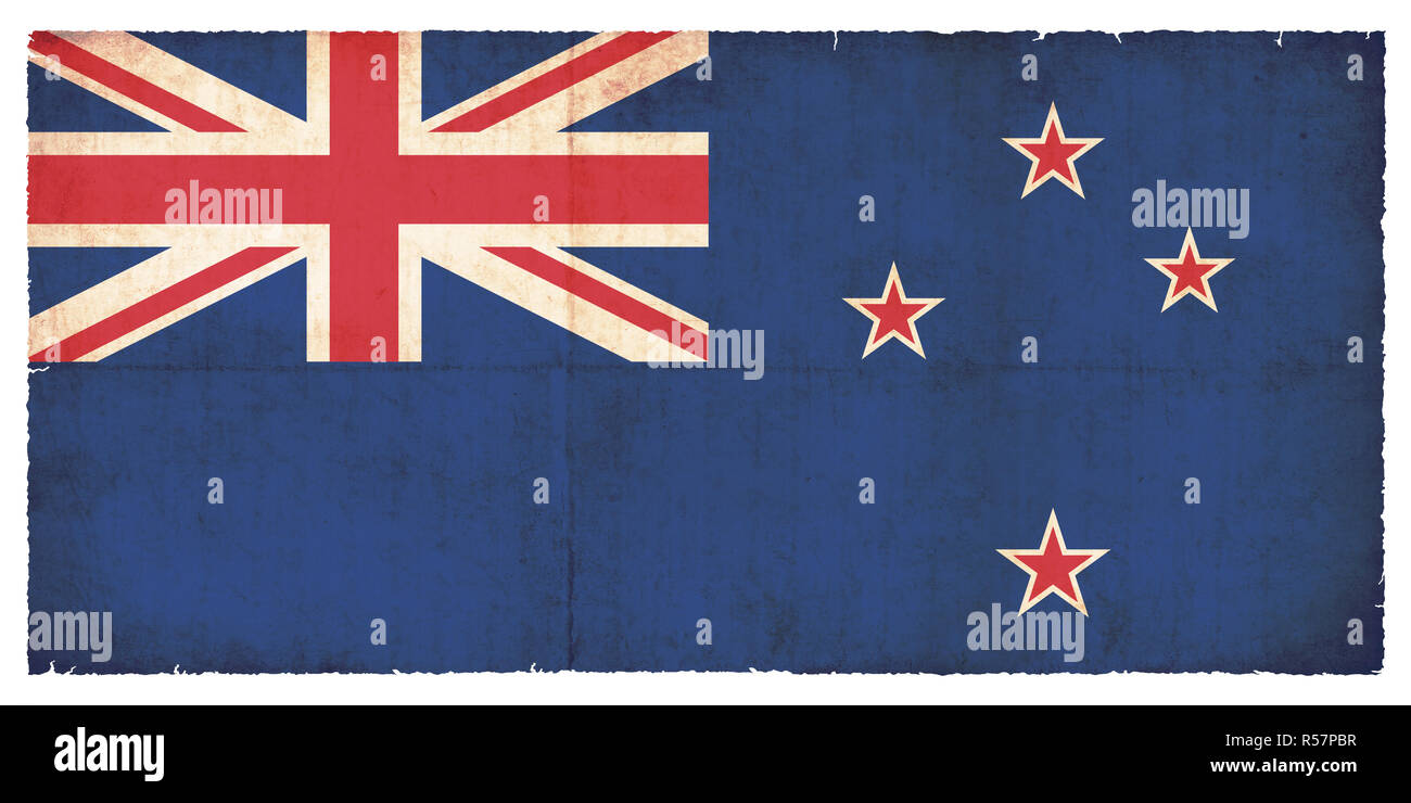 Grunge flag of new zealand Banque D'Images