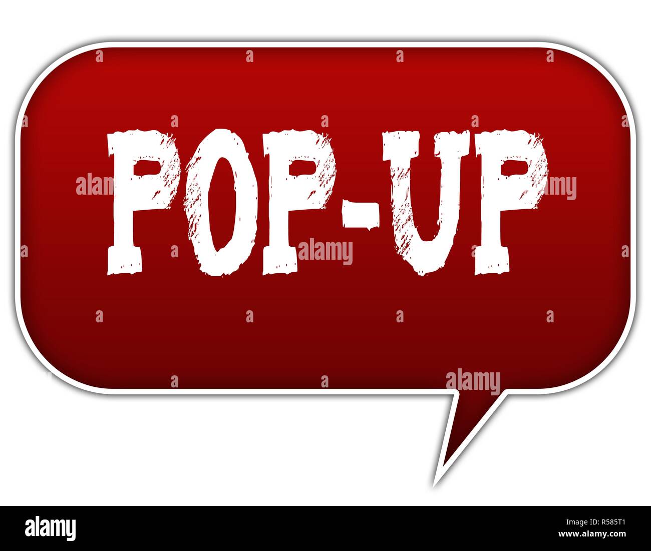 POP UP sur red bulle ballon. Banque D'Images