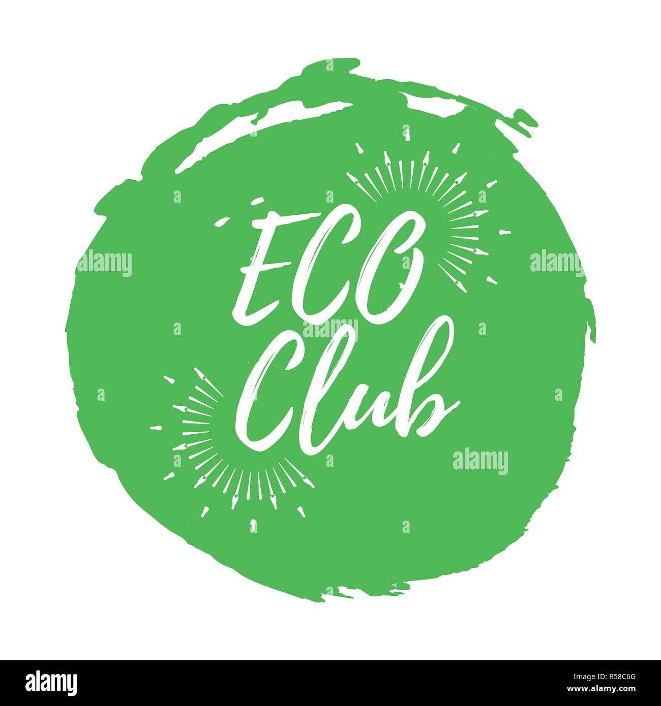 Club Eco label. Style de vie écologique et de bien-être. Insignes de vie sain. L'icône illustration vectorielle avec la solarisation. Illustration de Vecteur Club Eco label. Style de vie écologique et de bien-être. Insignes de vie sain. L'icône illustration vectorielle avec la solarisation. Illustration de Vecteur