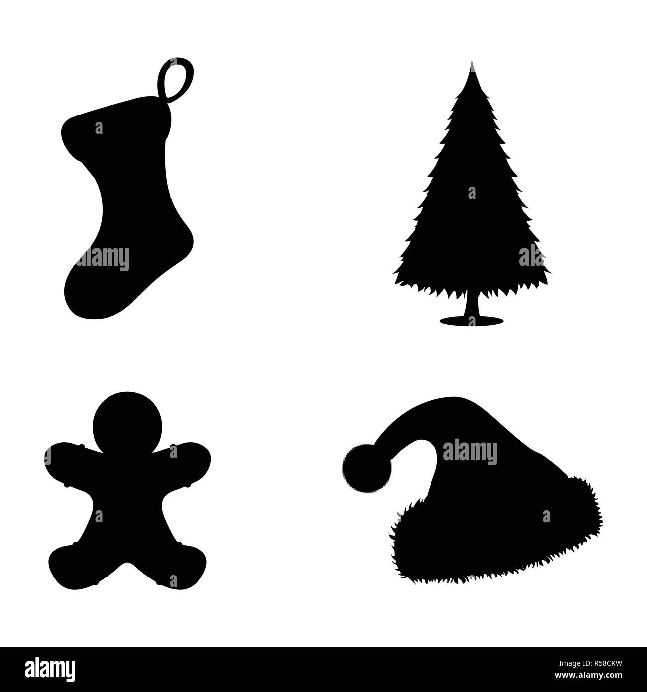 Ensemble de l'icône de Noël. Style simple. Vector Illustration pour le jour de Noël. Illustration de Vecteur Ensemble de l'icône de Noël. Style simple. Vector Illustration pour le jour de Noël. Illustration de Vecteur