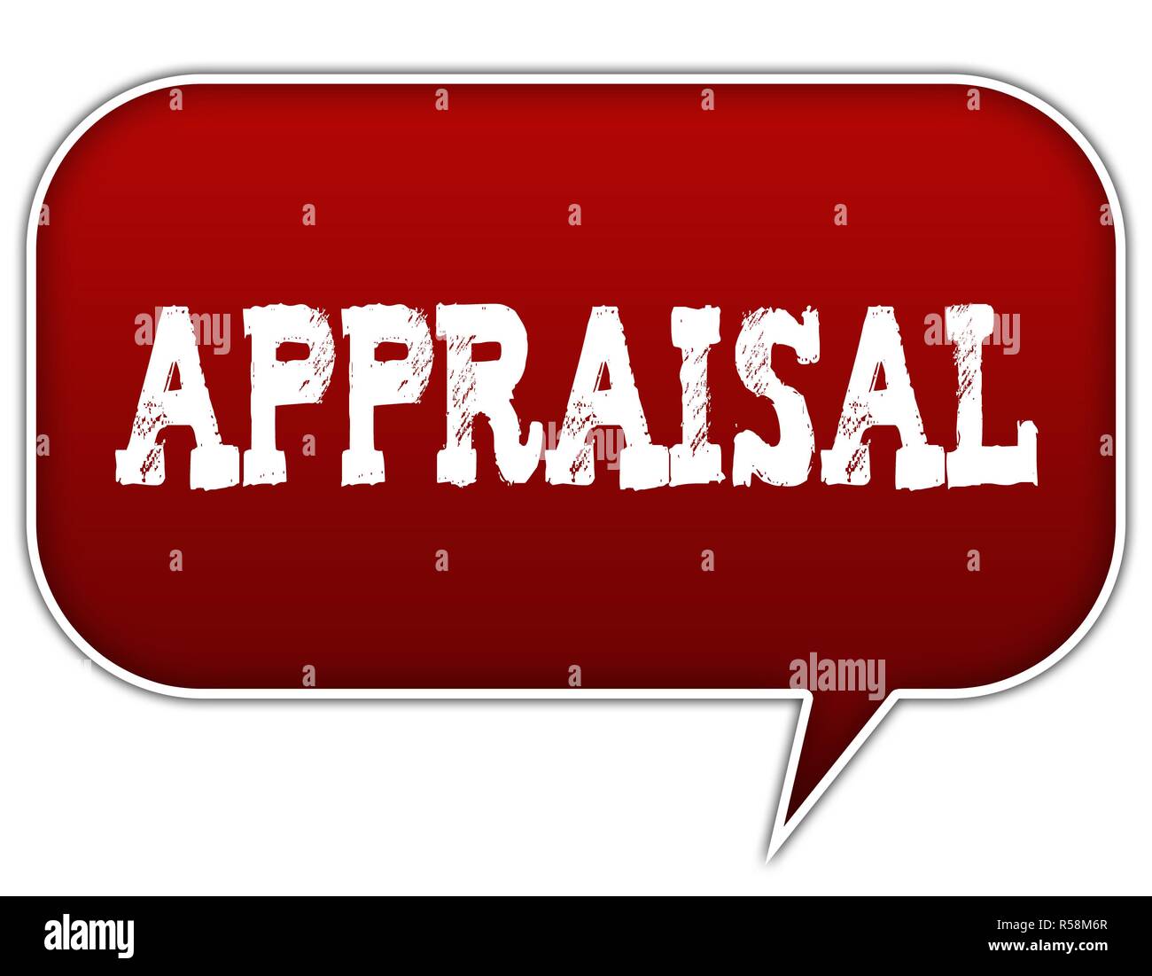 L'évaluation sur red bulle ballon. Banque D'Images