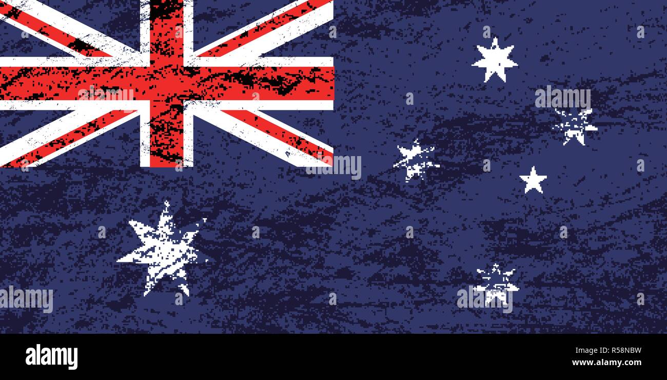 Vector grunge background drapeau Australie Illustration de Vecteur