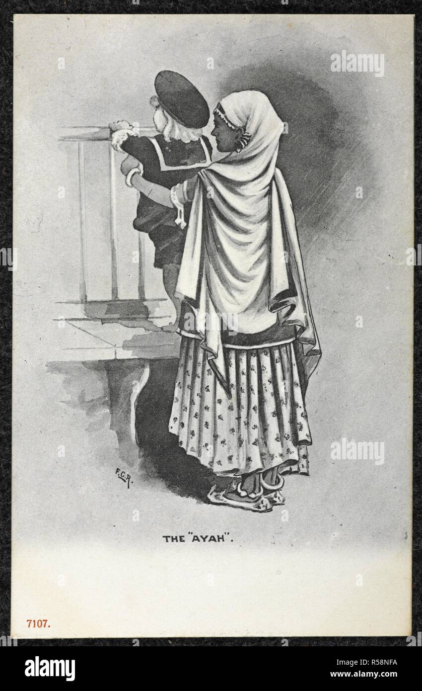 La Ayah Un Dessin D Une Ayah Un Nursemaid Et Un Garcon Album Carte Postale Vues En Europe Au Moyen Orient En Australie L Inde Et Java Des Annees 1900 Source Photo 513 1 55