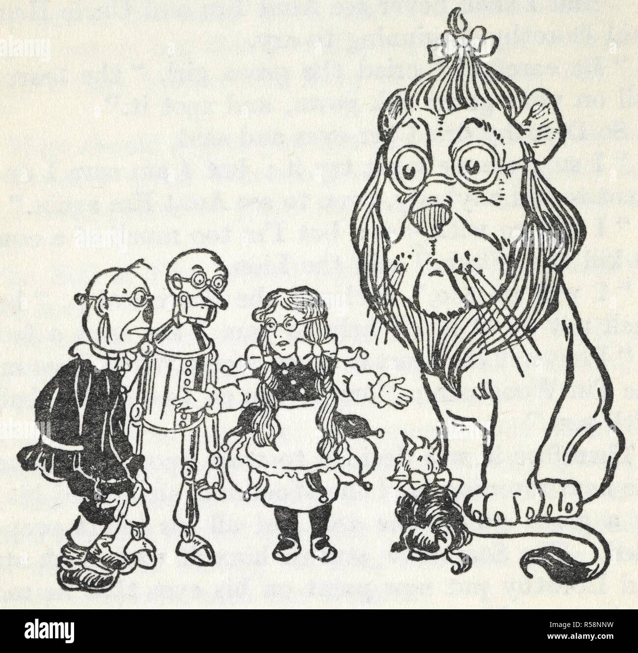Dorothy Son Chien Toto Avec L Epouvantail L Etain Tinman Woodman Et Le Lion Lache Tous Les Personnages De L Histoire The Wizard Of Oz Le Magicien D Oz Etc London Hutchinson Co