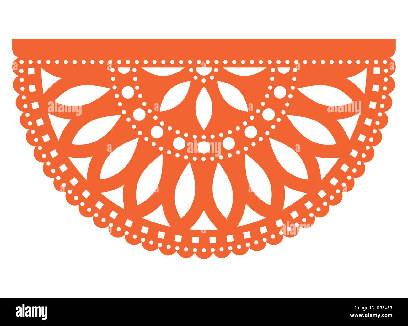 Parti mexicain vector template design, papel picado fiesta paper cut ...