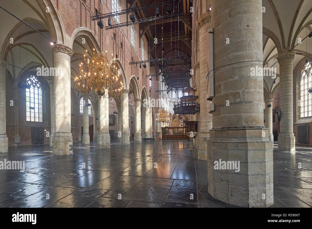 Pieterskerk à Leiden, Hollande méridionale, Pays-Bas Banque D'Images