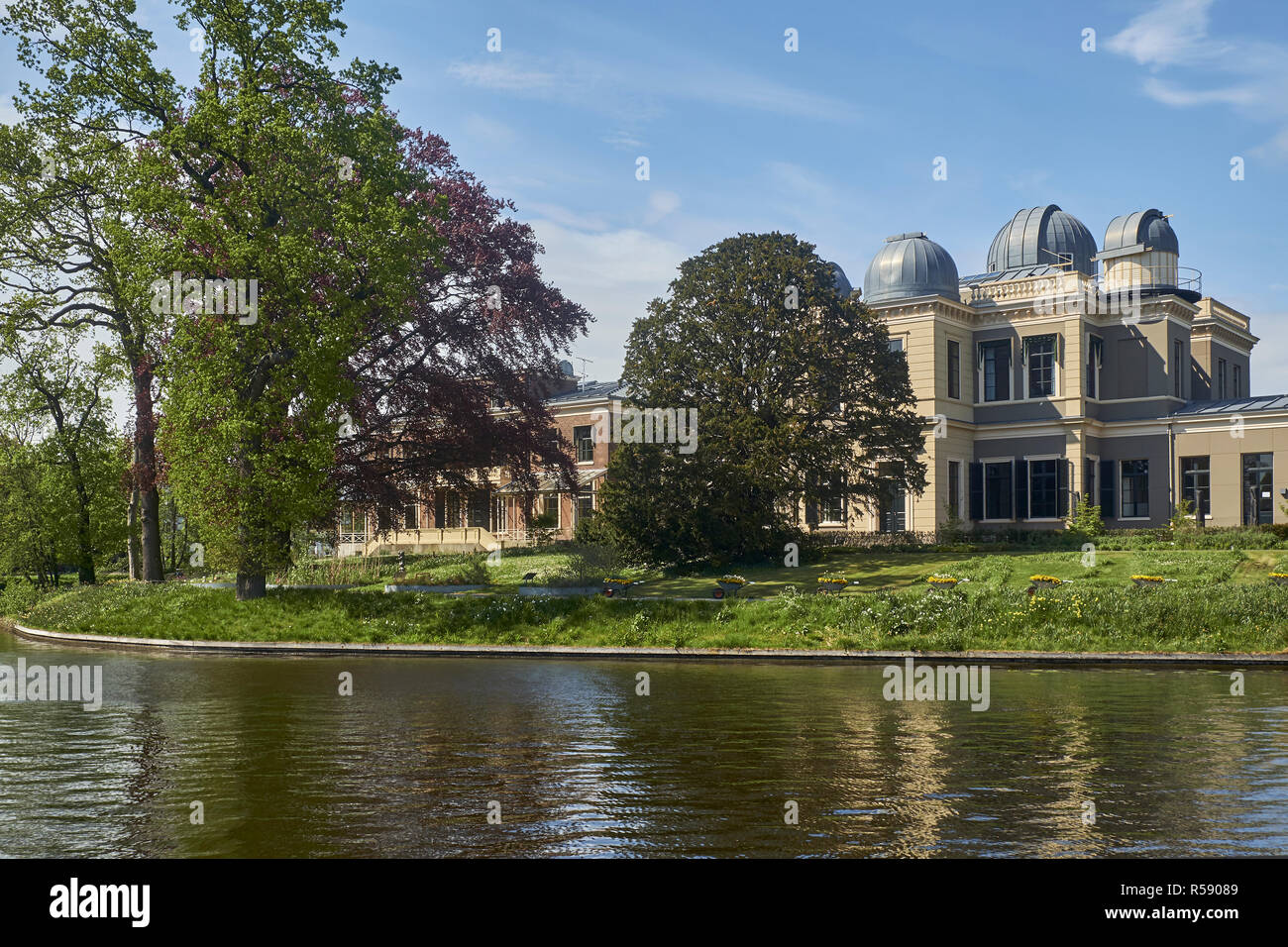 Ancien observatoire astronomique, Oude Sterrewacht Leiden, Hollande méridionale, Pays-Bas Banque D'Images
