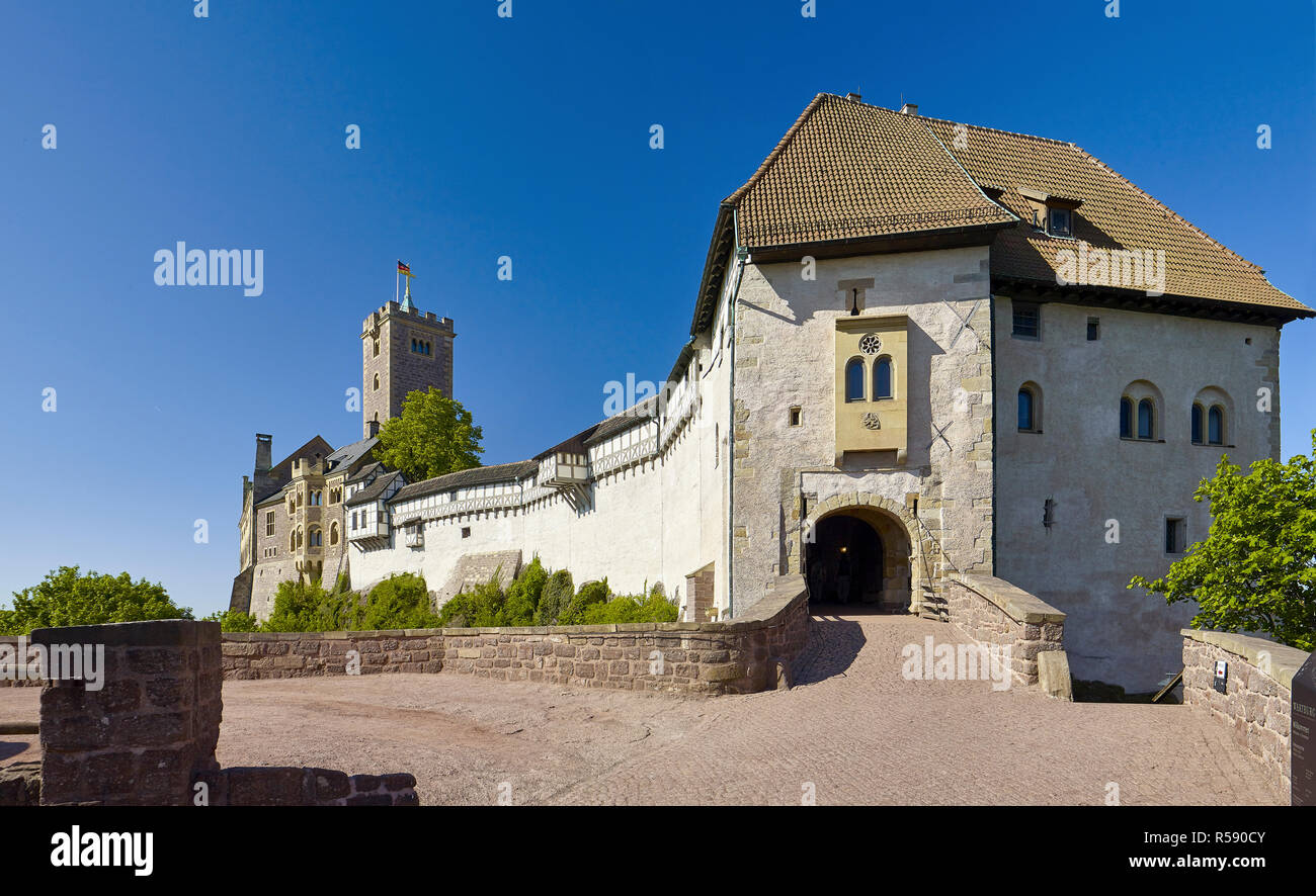 Château de Wartburg à Eisenach, en Thuringe, Allemagne Banque D'Images