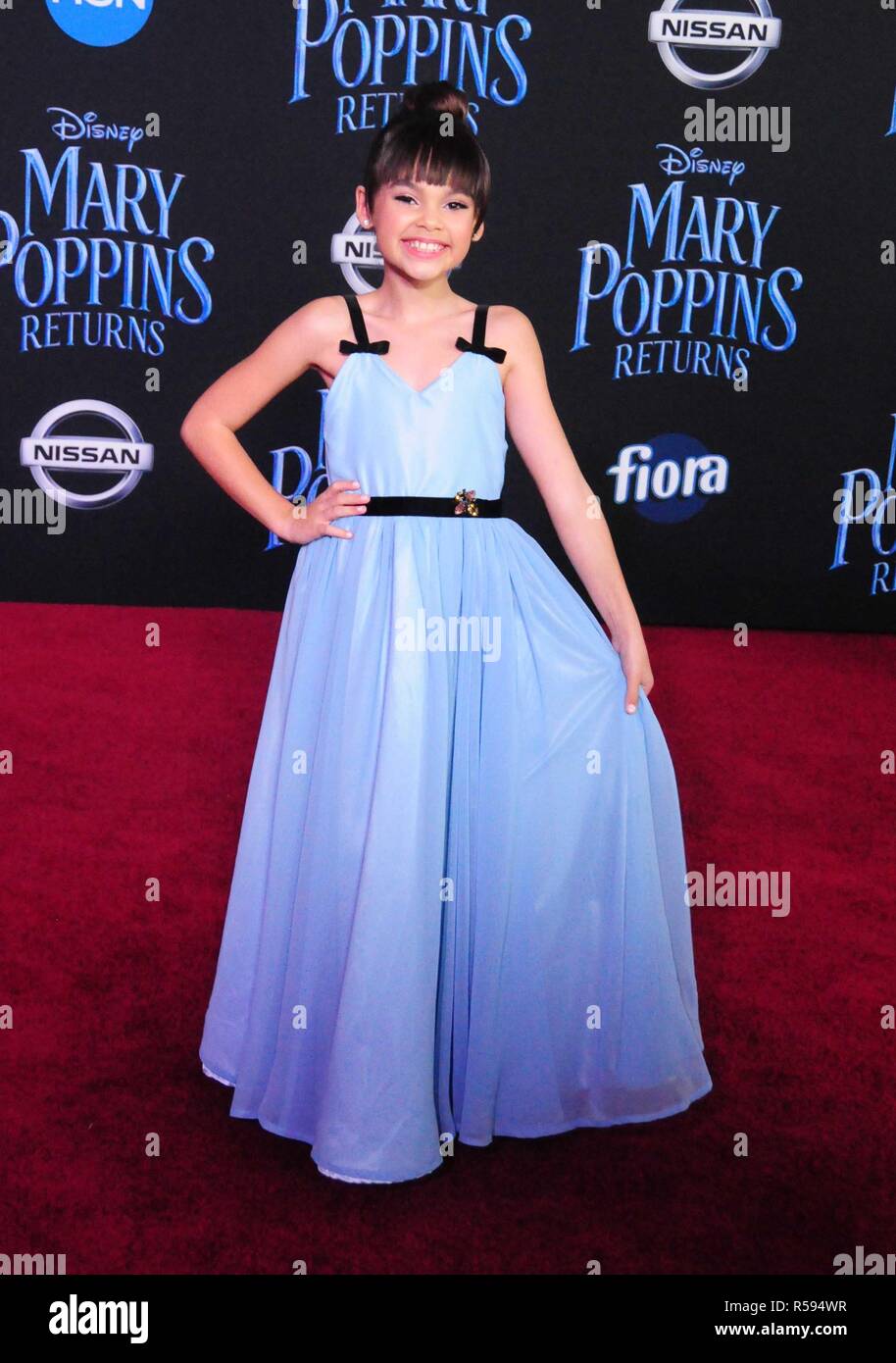 Hollywood, Californie, USA. 29 novembre, 2018. Ariana actrice Greenblatt assiste à la première mondiale du Disney's' 'Mary Poppins' le 29 novembre 2018 au Kodak Theater à Hollywood, Californie. Photo de Barry King/Alamy Live News Banque D'Images