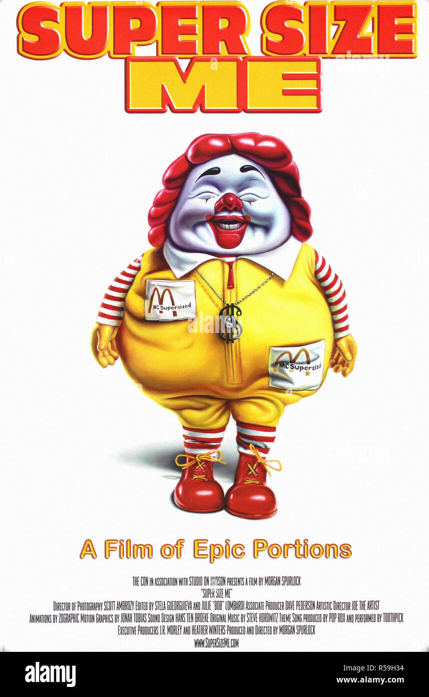 Super Size Me - Original Movie Poster Banque D'Images