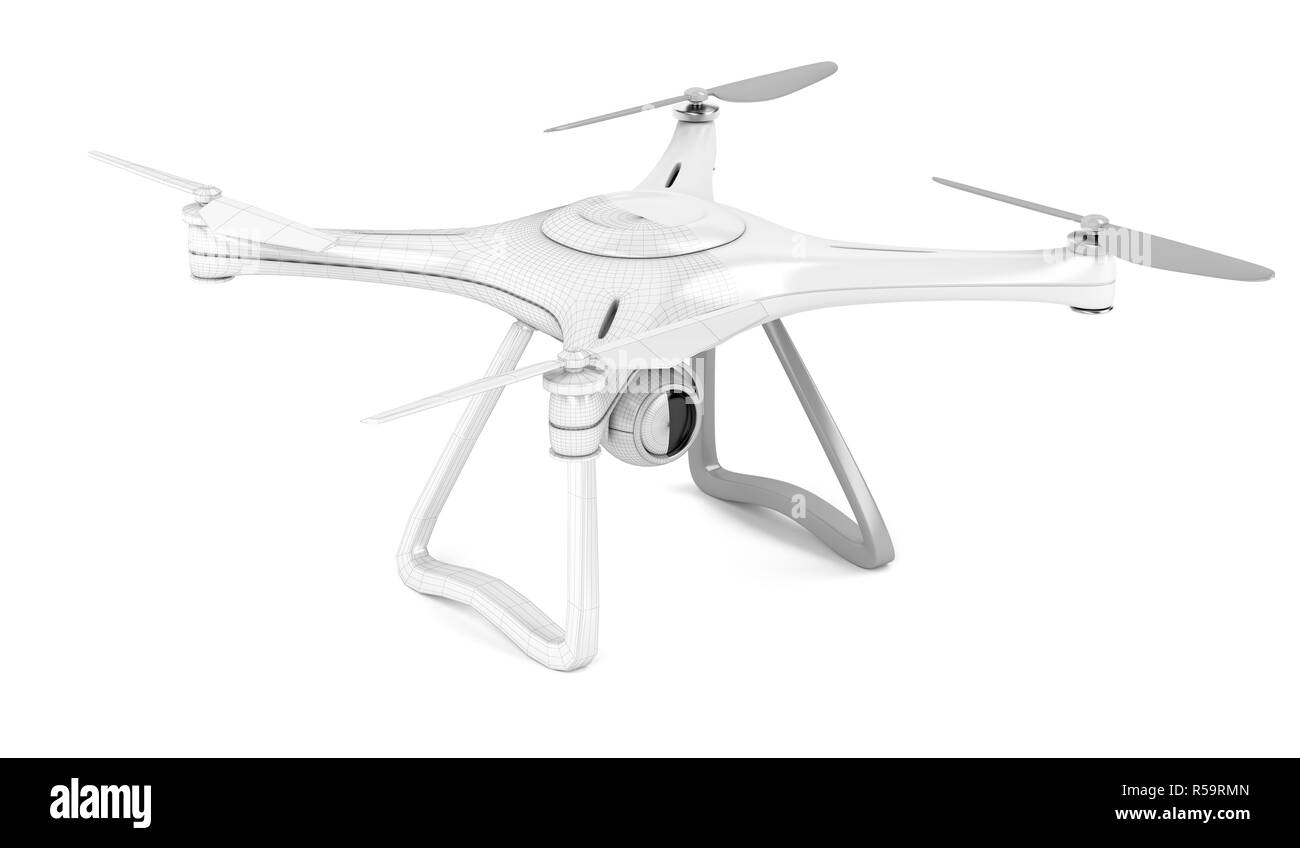 Modèle 3D de drone Banque D'Images