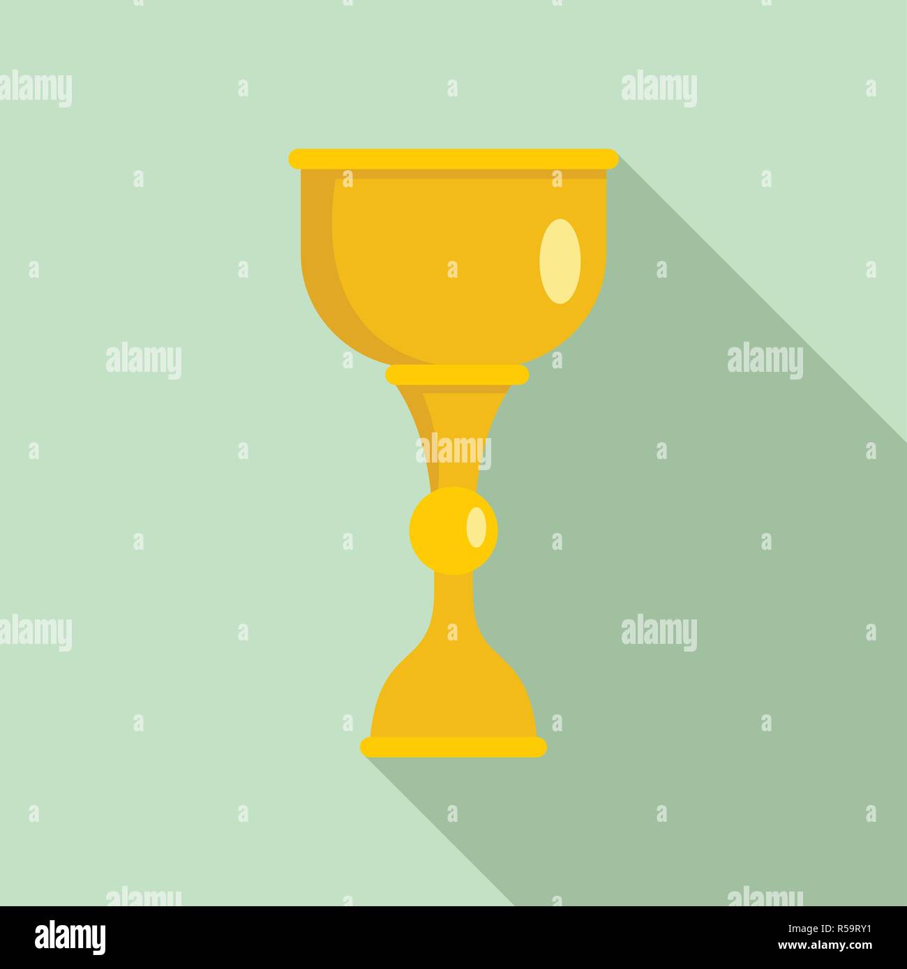 L'icône d'or de la coupe du juif. Illustration de l'or plat tasse juif icône vecteur pour la conception web Illustration de Vecteur