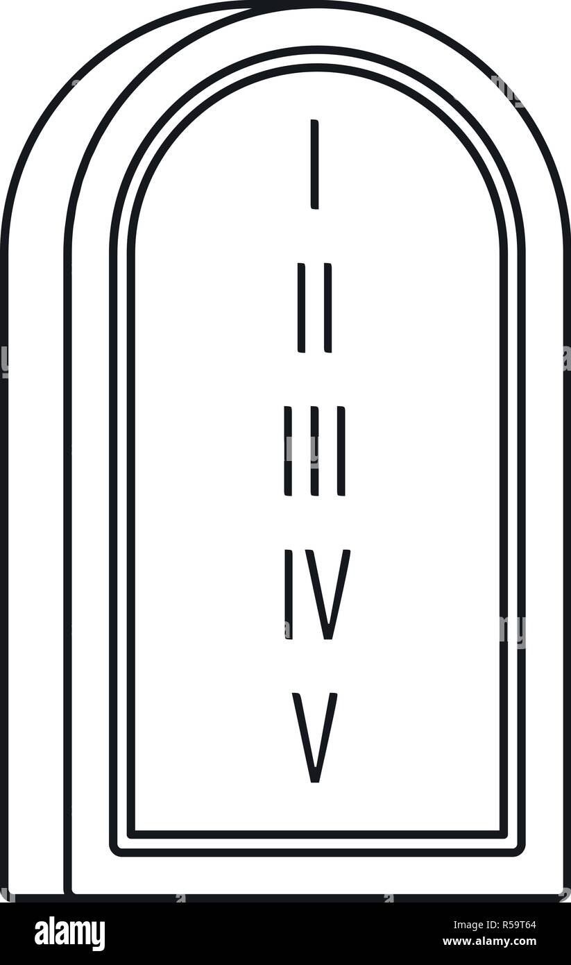 Tablette de pierre juive icône. Tablette de pierre juive aperçu l'icône vecteur pour la conception web isolé sur fond blanc Illustration de Vecteur