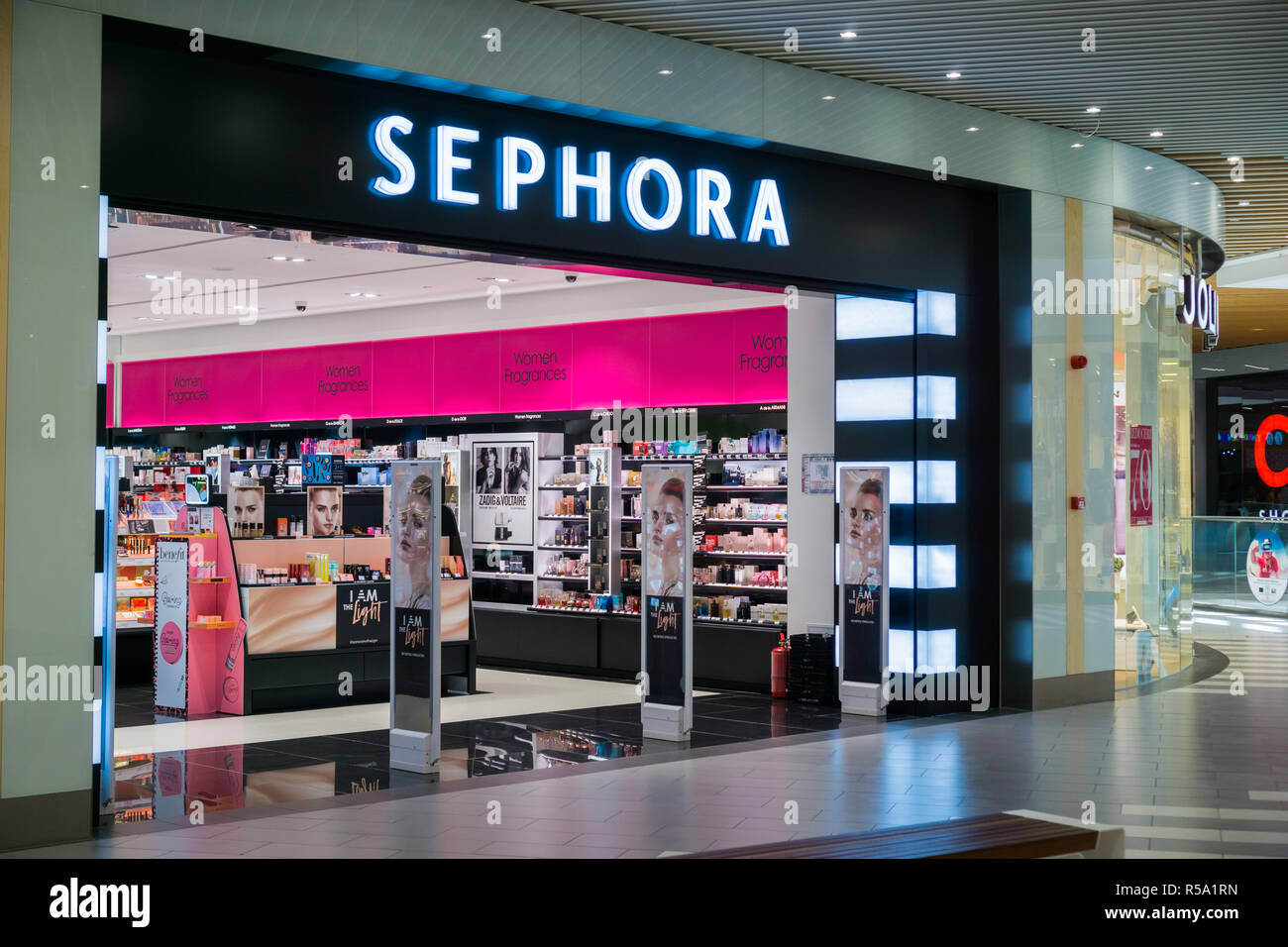 12 septembre 2017, Bucarest, Roumanie - magasin Sephora dans le nouveau centre commercial véranda Banque D'Images