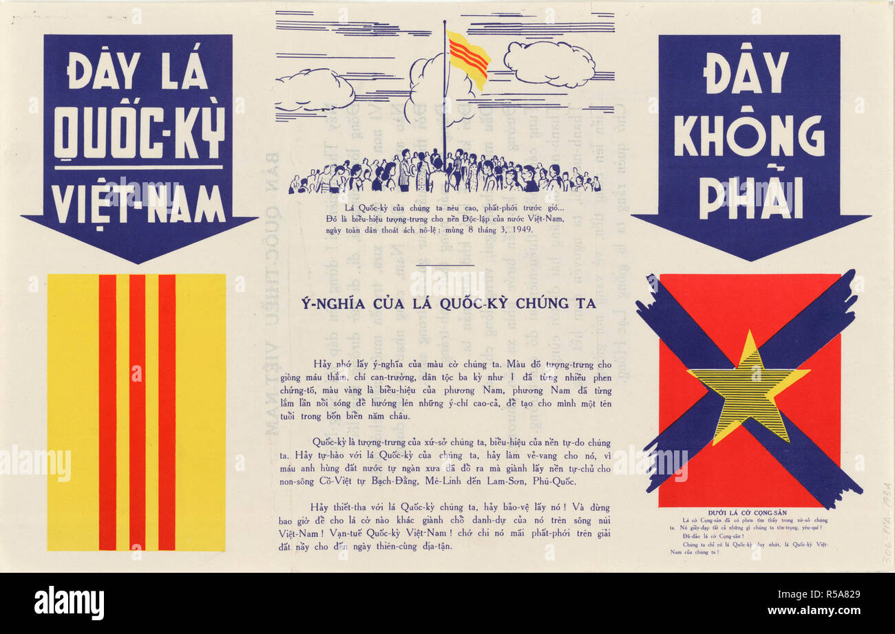 3/27/1951 - Les affiches de propagande des années 50 Asie - c'est le drapeau de votre poster (écrit en vietnamien) Banque D'Images