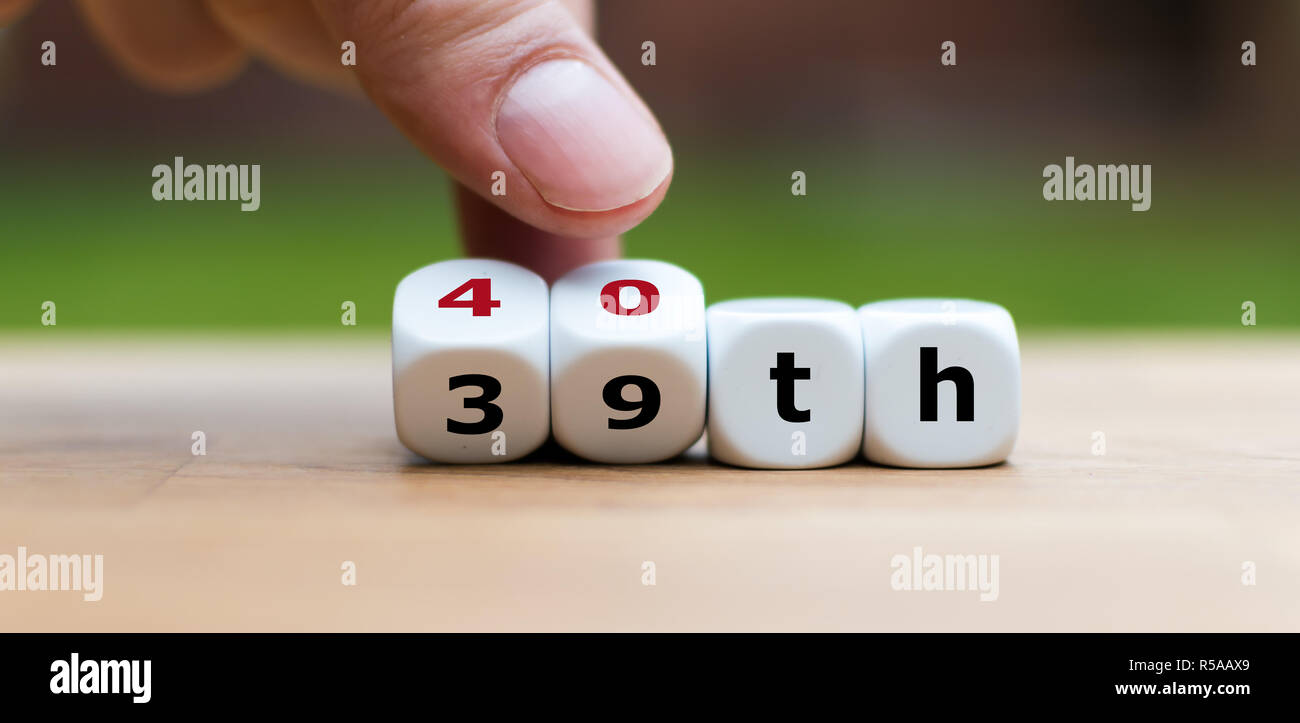 Alternance dés et change le nombre '39' à '40' Banque D'Images