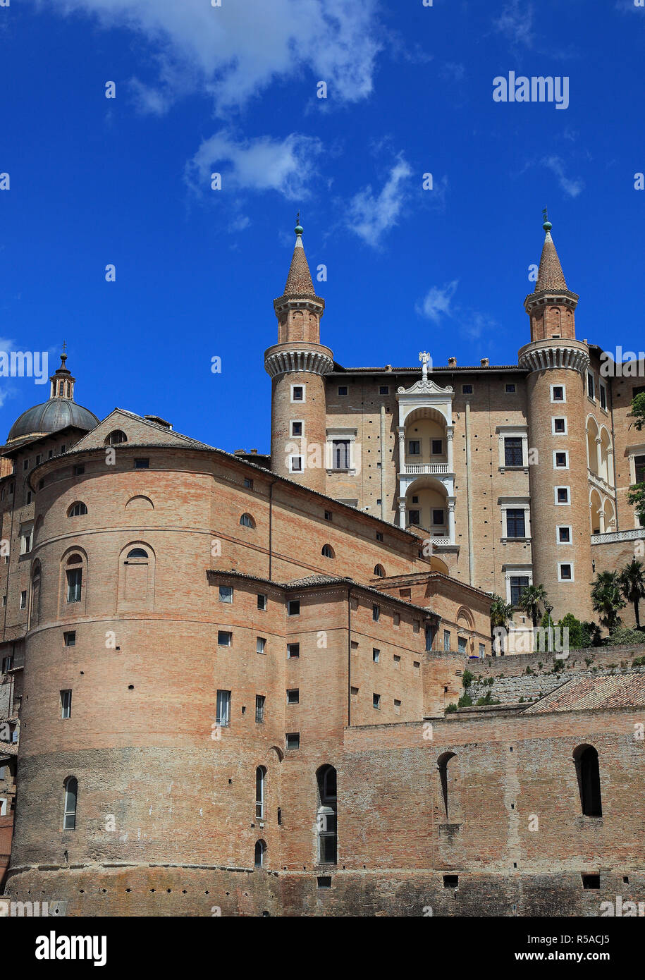 Cathédrale et Palais des Doges de la ville historique d'Urbino, région des Marches, Italie Banque D'Images