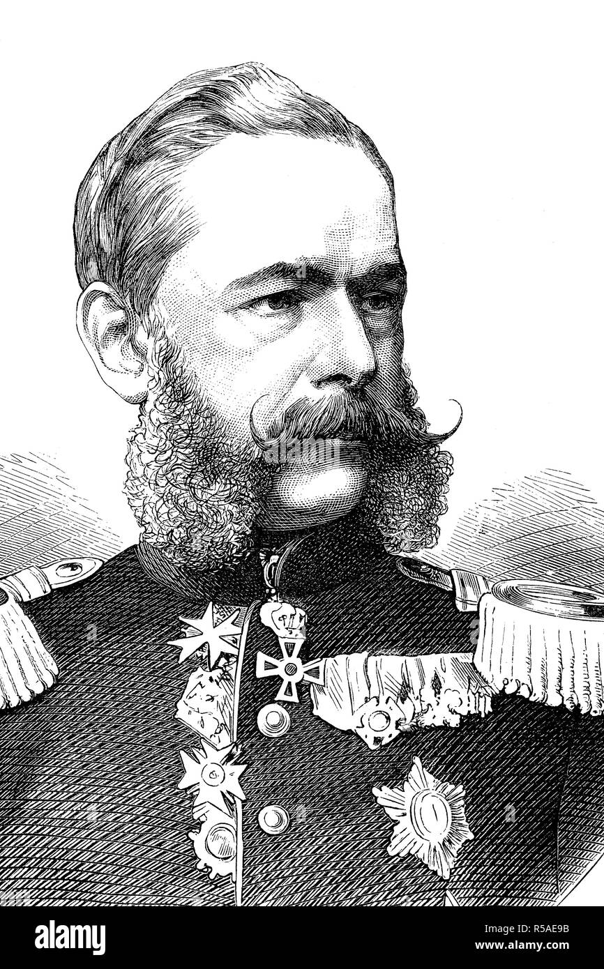 Georg Friedrich Alfred Comte de Fabrice, 23 mai 1818, le 25 mars 1891, général de la cavalerie saxonne Banque D'Images