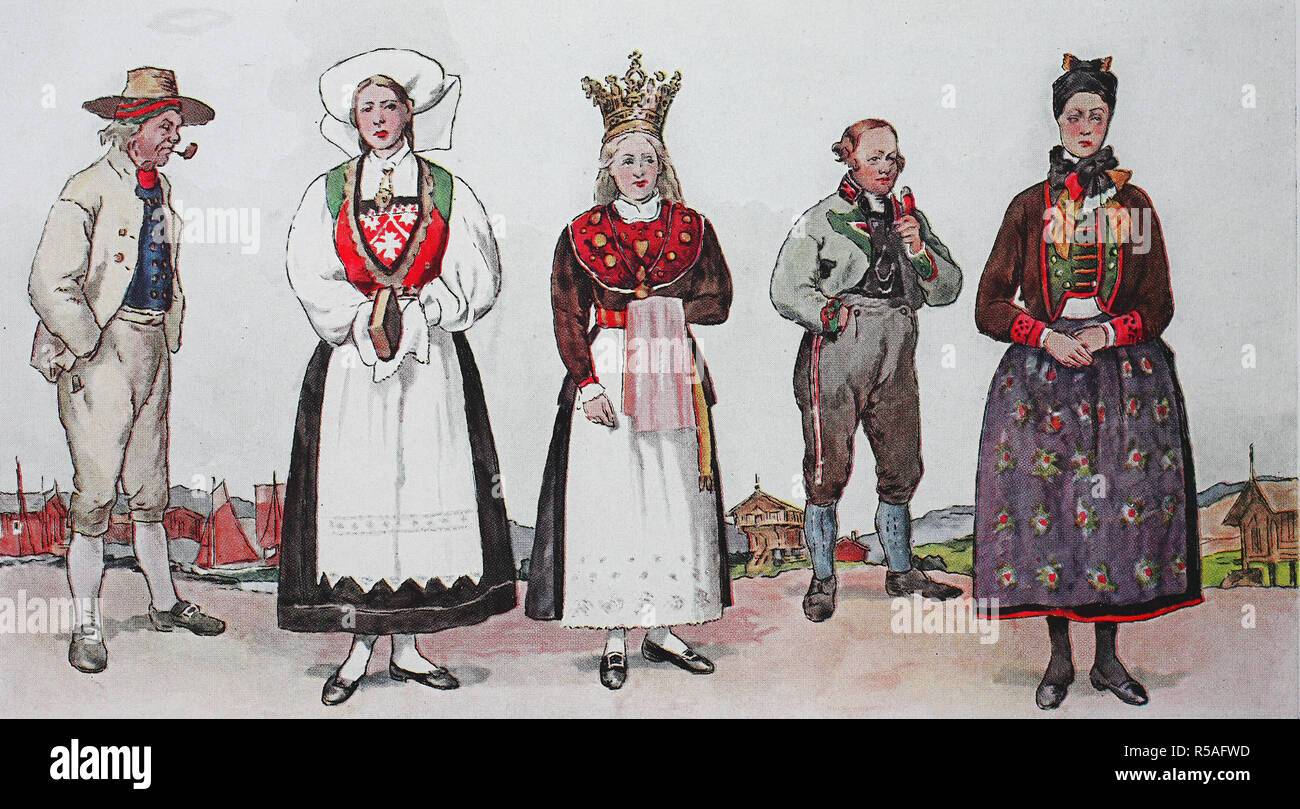 Les gens en costumes traditionnels, de la mode, vêtements, costumes en
