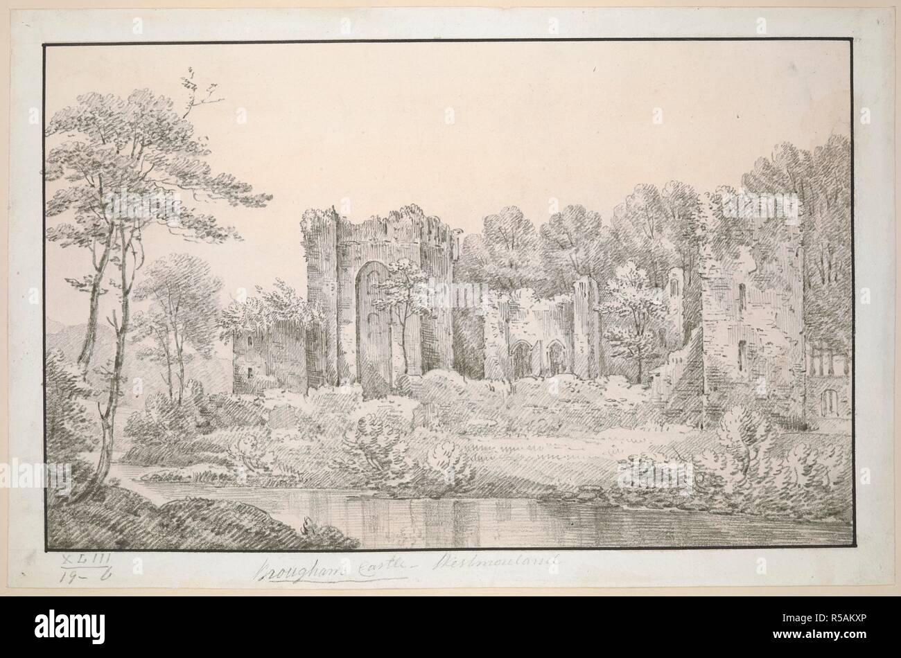 848 Château Westmoreland Un Dessin Au Crayon Des Ruines De