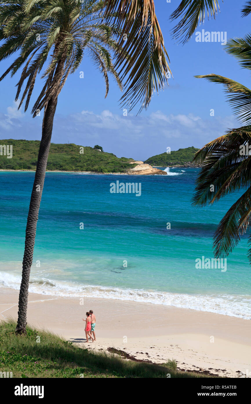 Caraïbes, Antigua-et-Barbuda, Halfmoon Bay Banque D'Images