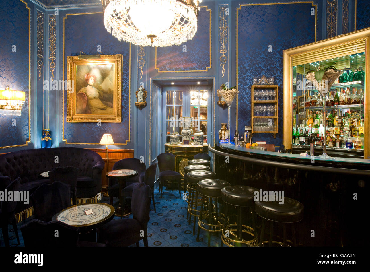 La Blaue Bar, l'hôtel Sacher, à Vienne, en Autriche. (PR) Banque D'Images