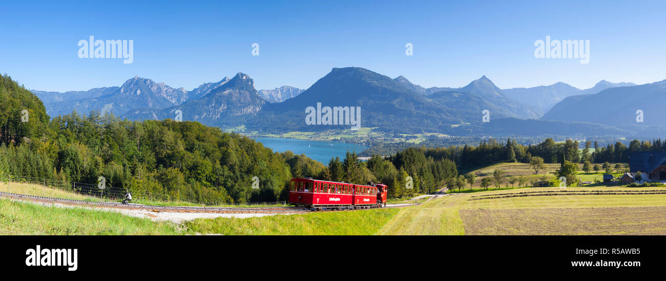 Fer Schafberg, Sankt-wolfgang, lac Wolfgangsee, Flachgau, Haute Autriche, Autriche Banque D'Images Fer Schafberg, Sankt-wolfgang, lac Wolfgangsee, Flachgau, Haute Autriche, Autriche Banque D'Images