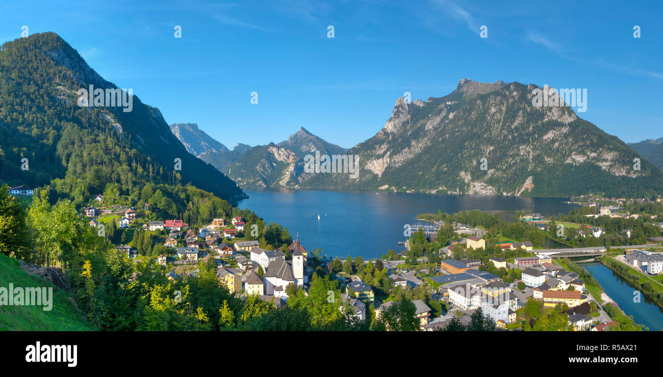 Ebensee, le lac Traunsee, Salzkammergut, Haute Autriche, Autriche Banque D'Images Ebensee, le lac Traunsee, Salzkammergut, Haute Autriche, Autriche Banque D'Images
