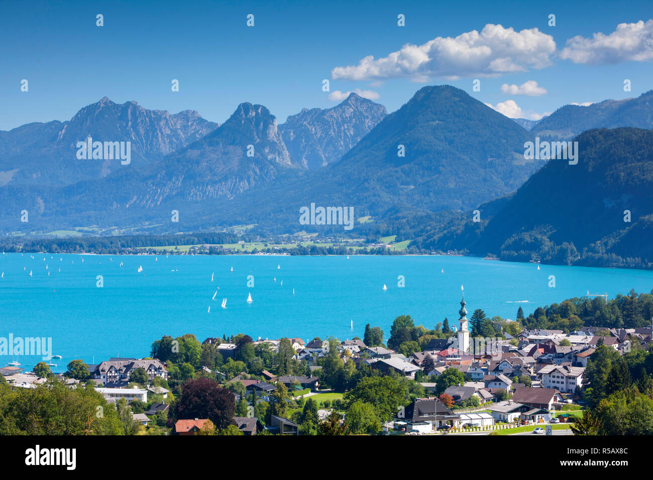 Sankt-gilgen, Wolfgangsee, Salzburger Land, Flachgau, Salzbourg, Autriche Banque D'Images Sankt-gilgen, Wolfgangsee, Salzburger Land, Flachgau, Salzbourg, Autriche Banque D'Images