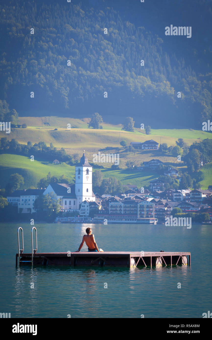 Saint Wolfgang, lac Wolfgangsee, Salzbourg, Flachgau, Haute Autriche, Autriche Banque D'Images Saint Wolfgang, lac Wolfgangsee, Salzbourg, Flachgau, Haute Autriche, Autriche Banque D'Images