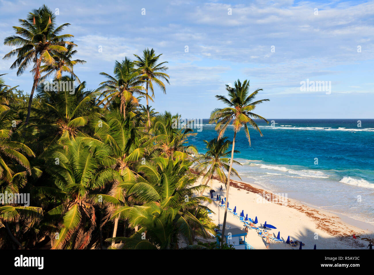 Caraïbes, Barbade, Crane Beach Banque D'Images