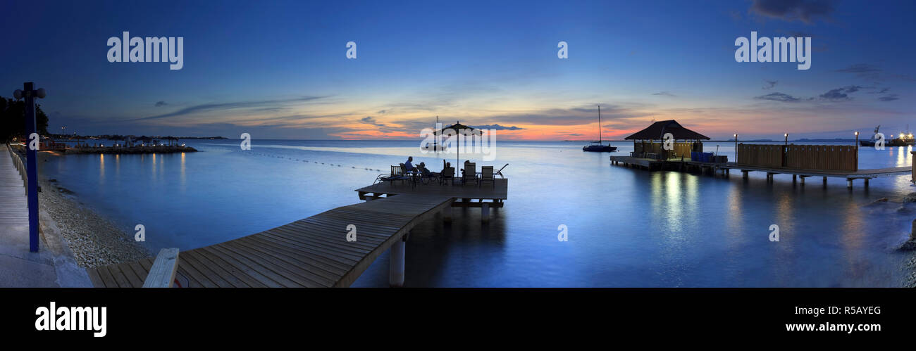 Caraïbes, Antilles néerlandaises, Bonaire, Beach Resort Banque D'Images