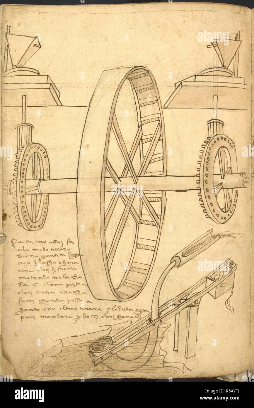 Ensemble Folio Dessins Mécaniques En Plume Et Encre Dune