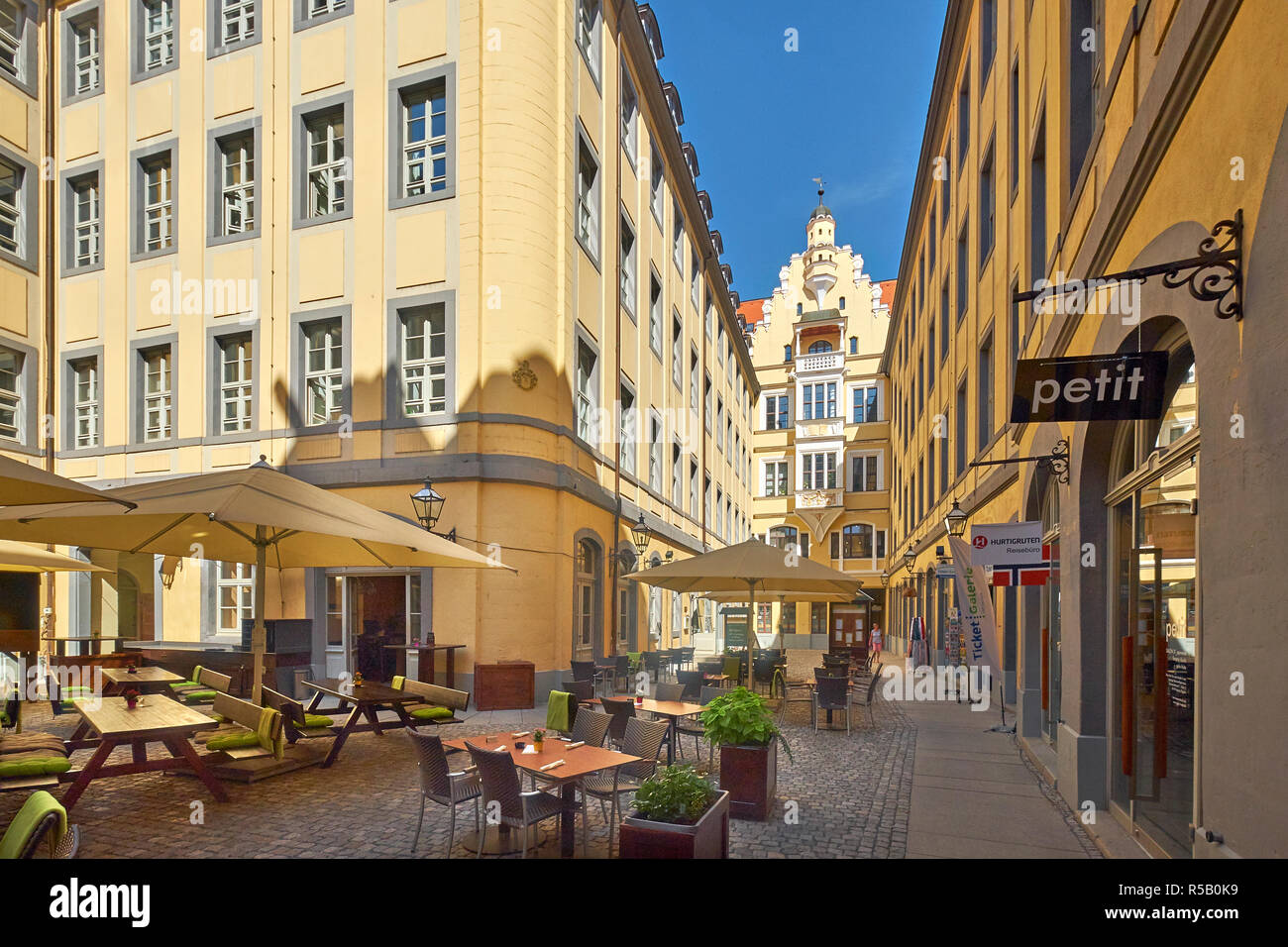 Bartels yard à Leipzig, Saxe, Allemagne Banque D'Images