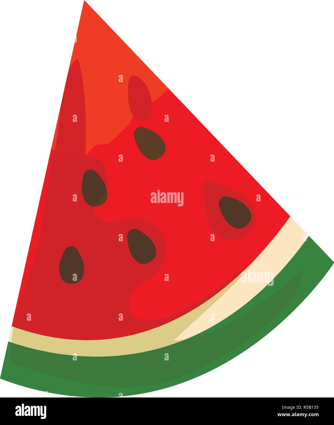 Watermelon slice icône. Caricature de melon slice icône vecteur pour la conception web isolé sur fond blanc Illustration de Vecteur