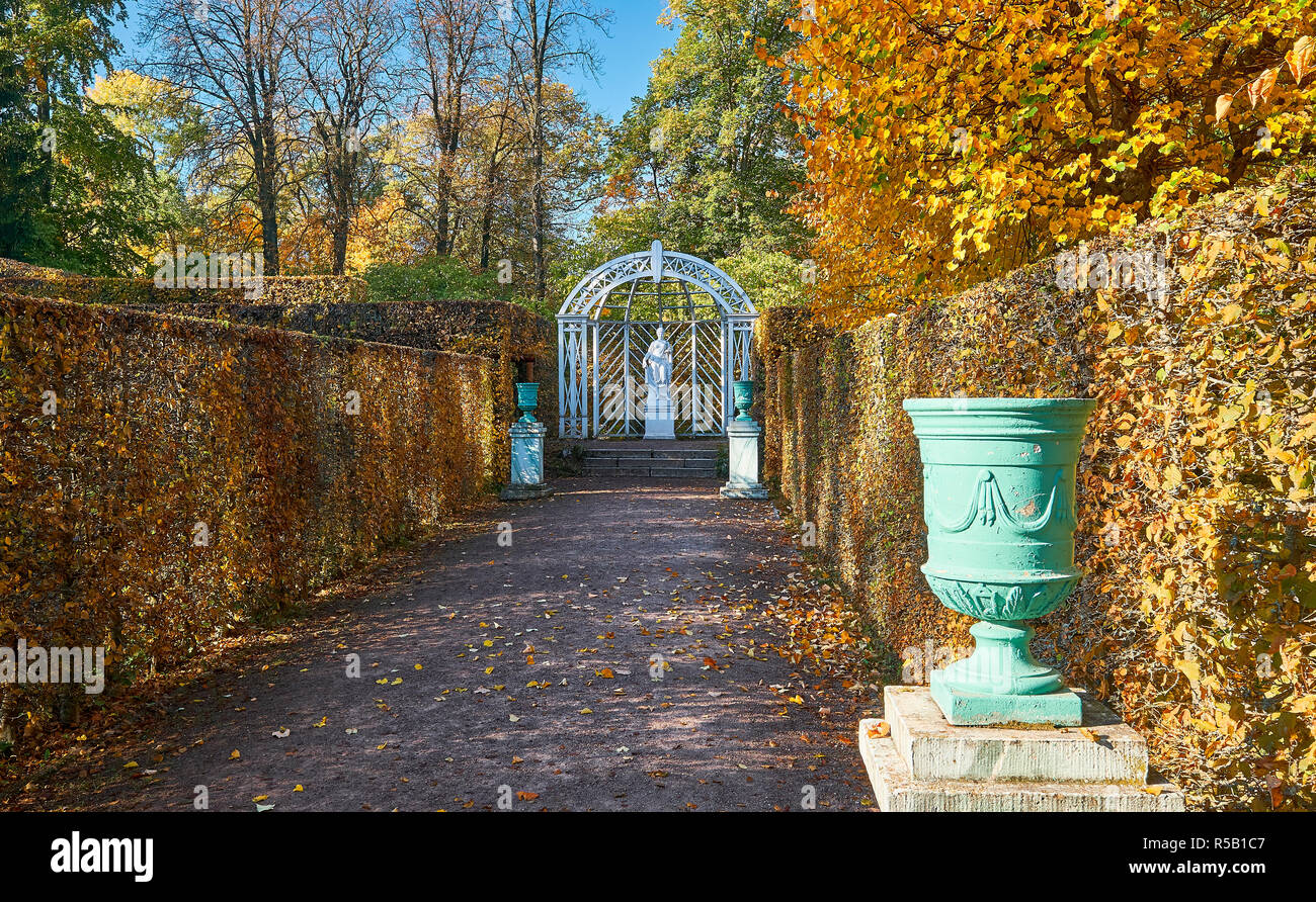 Jardin russe avec la flore, Château du Belvédère, Weimar, Thuringe, Allemagne Banque D'Images