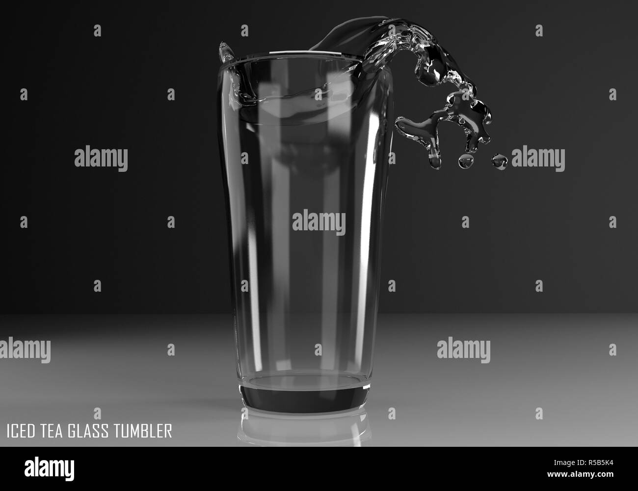 Tumbler verre de thé glacé 3D illustration Banque D'Images