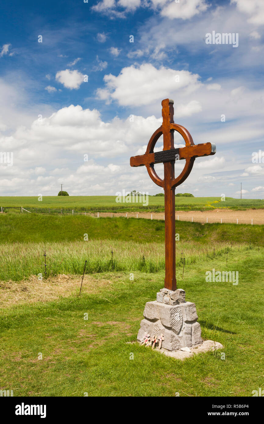 France, Picardie, Somme, Somme, bataille de Beaumont-Hamel, le Mémorial terre-neuvien de Beaumont-Hamel, Lieu historique national du Canada, de bataille de la Première Guerre mondiale et le mémorial aux soldats canadiens, y Ravine monument militaire Banque D'Images