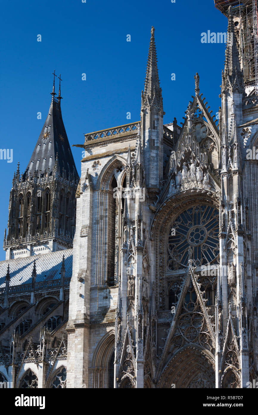 France, Haute-Normandie, Seine-Maritime, Rouen, Cathédrale Notre Dame Cathedral Banque D'Images