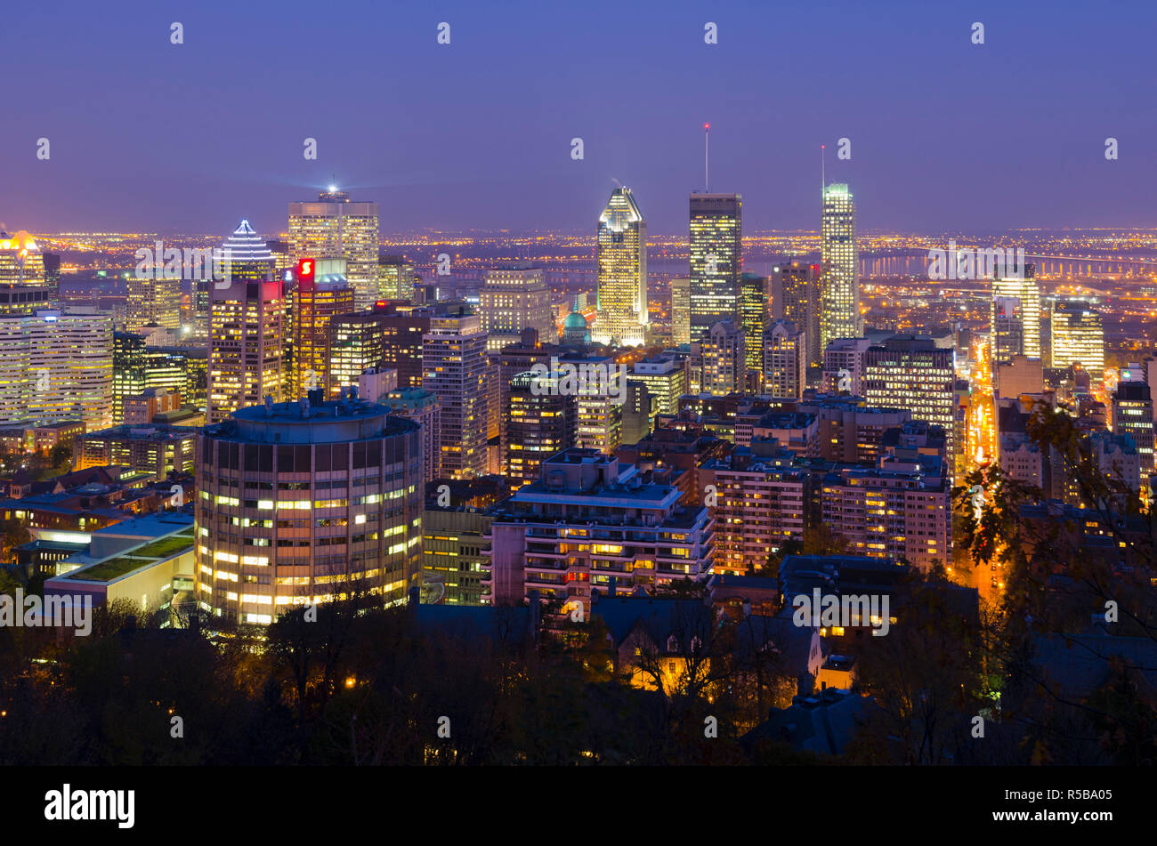 Canada, Québec, Montréal. Le centre-ville de Mount Royal Park ou Parc du Mont-Royal Banque D'Images