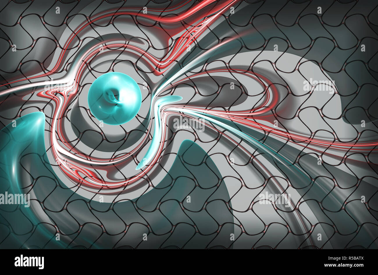 Image abstraite de cercles clairs et des lignes. Banque D'Images