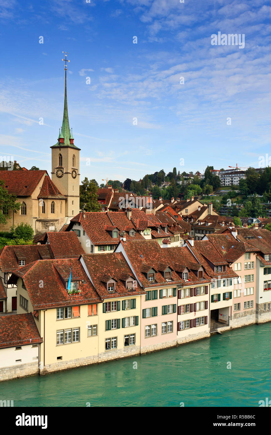 Suisse, Berne, de la vieille ville (patrimoine de l'UNESCO) et de la rivière Aare Banque D'Images