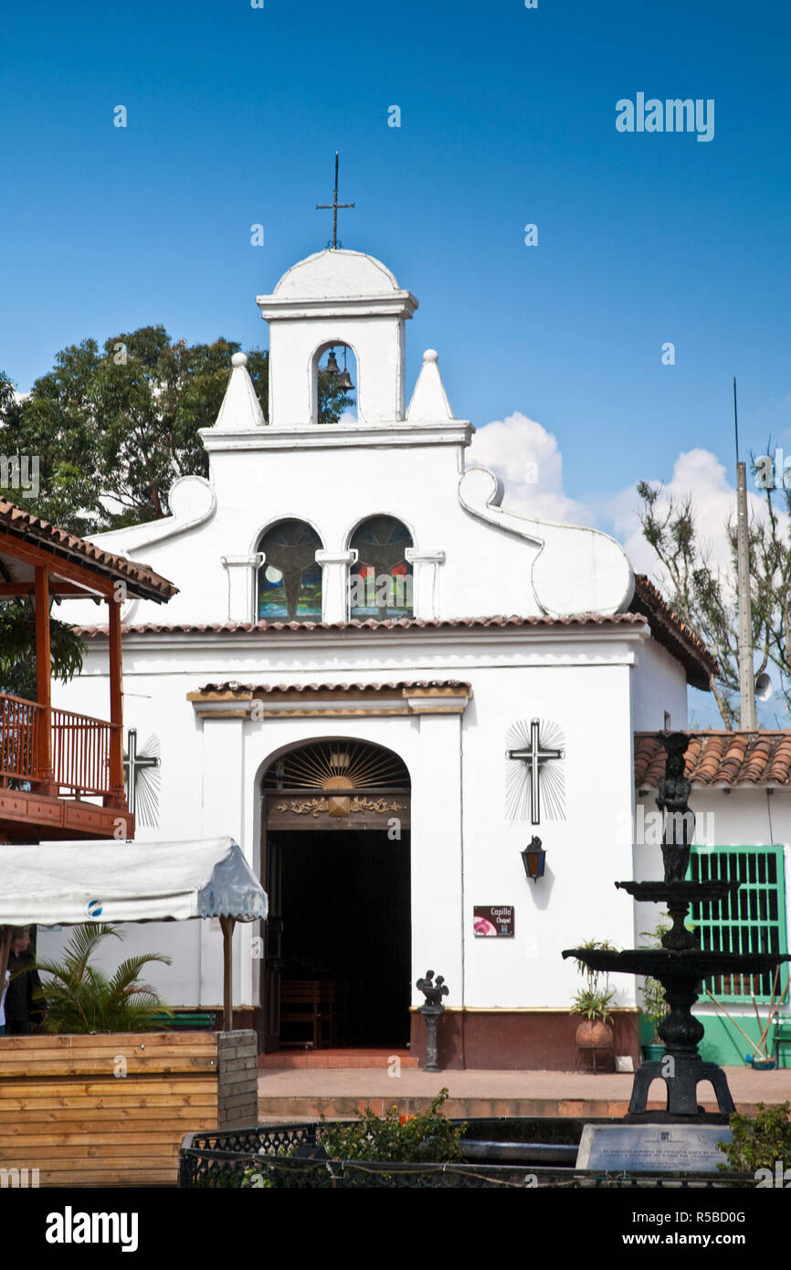 La Colombie, d'Antioquia, Medellin, Cerro Nutibara. Pueblito Paisa une version miniture typique d'un Antioquian township Banque D'Images